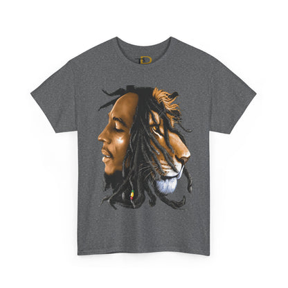 Unisex Heavy Cotton Tee - Inspiring Lion and Human Design