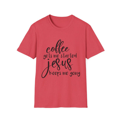 Coffee & Jesus Unisex Softstyle T-Shirt - Inspirational Christian Tee