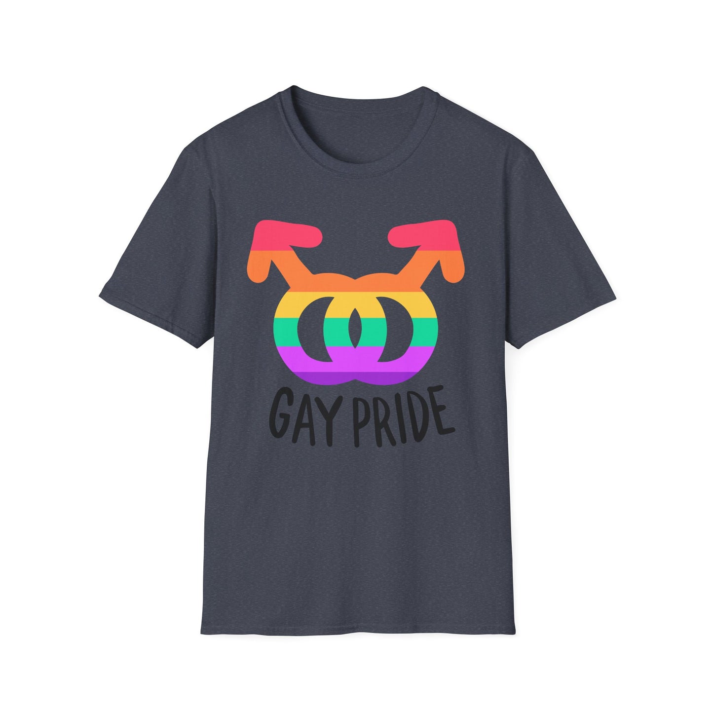 Gay Pride Unisex Softstyle T-Shirt | LGBTQ+ Pride Apparel, Festival Outfits, Gift for Allies, Rainbow Shirt