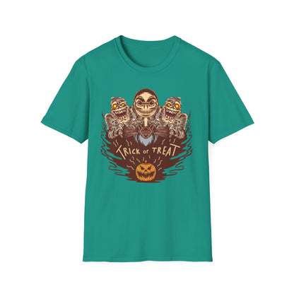 Halloween Trick or Treat Unisex T-Shirt, Spooky Shirt, Fall Fashion, October Celebration Tee, Halloween Costume Tee