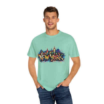 Colorful New York Graffiti T-Shirt, Streetwear Tee, City Vibe Shirt, Travel Souvenir Gift, Urban Fashion, Summer Outfit