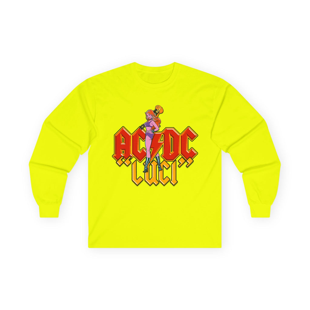 AC/DC Luci Long Sleeve Tee — Retro Rock Band Graphic Shirt