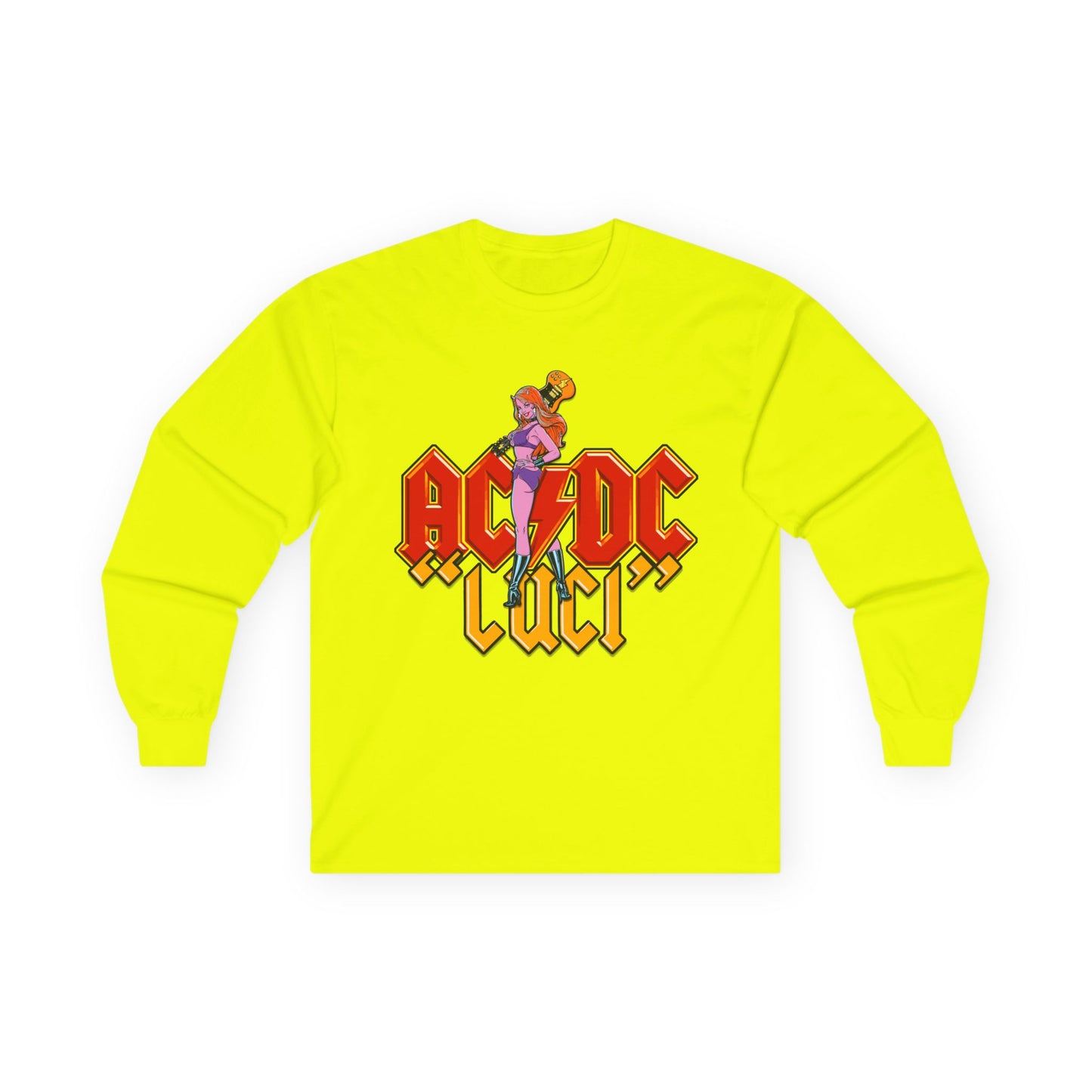 AC/DC Luci Long Sleeve Tee — Retro Rock Band Graphic Shirt