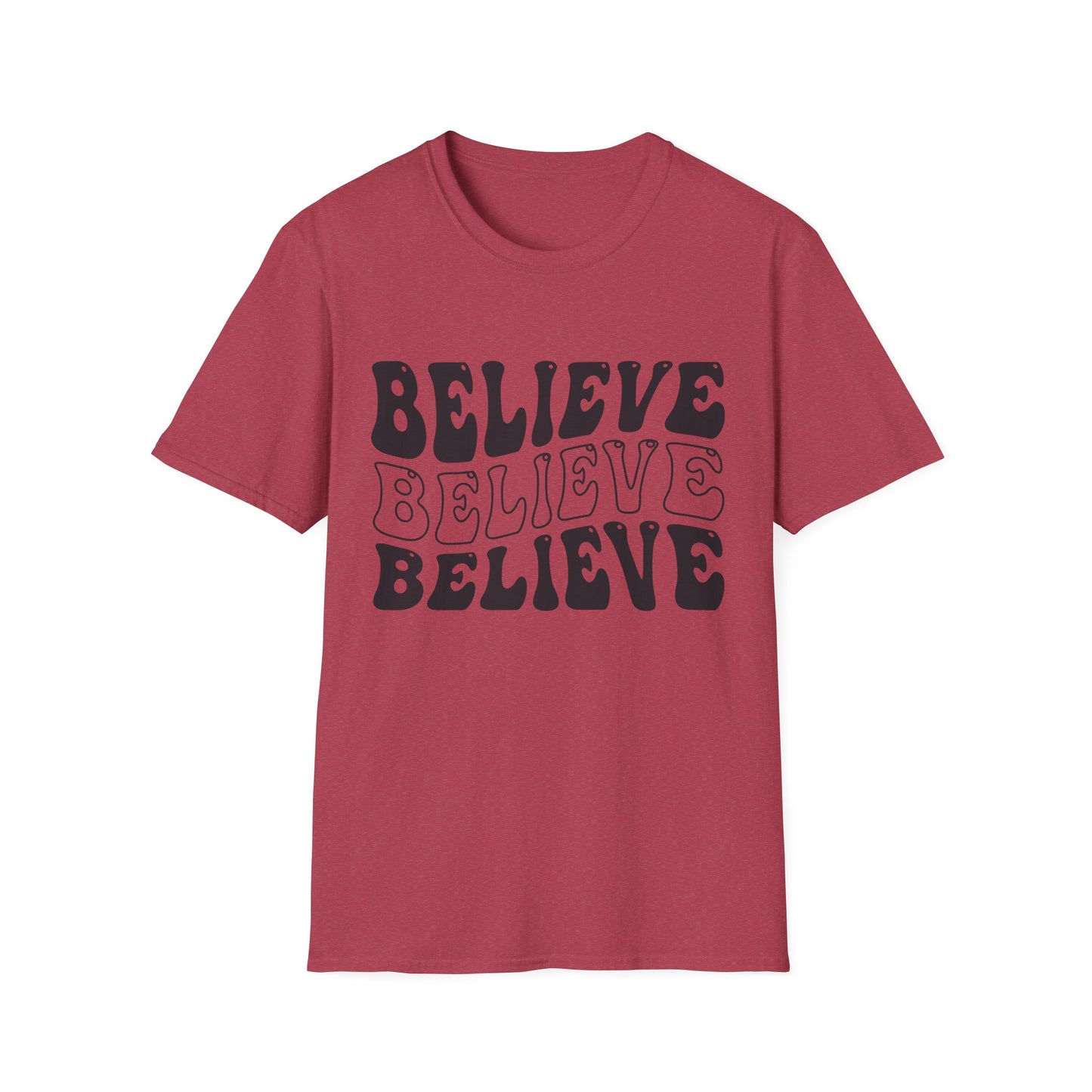 Believe Graphic Tee - Unisex Softstyle T-Shirt, Inspirational Shirt, Motivational Gift, Casual Wear, Everyday Style