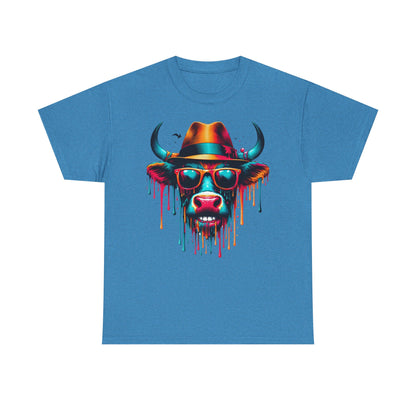 Cool Cow Graphic Unisex Heavy Cotton Tee - Fun Party T-Shirt