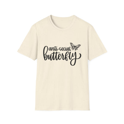 Anti-Social Butterfly Unisex Softstyle T-Shirt - Perfect for Introverts