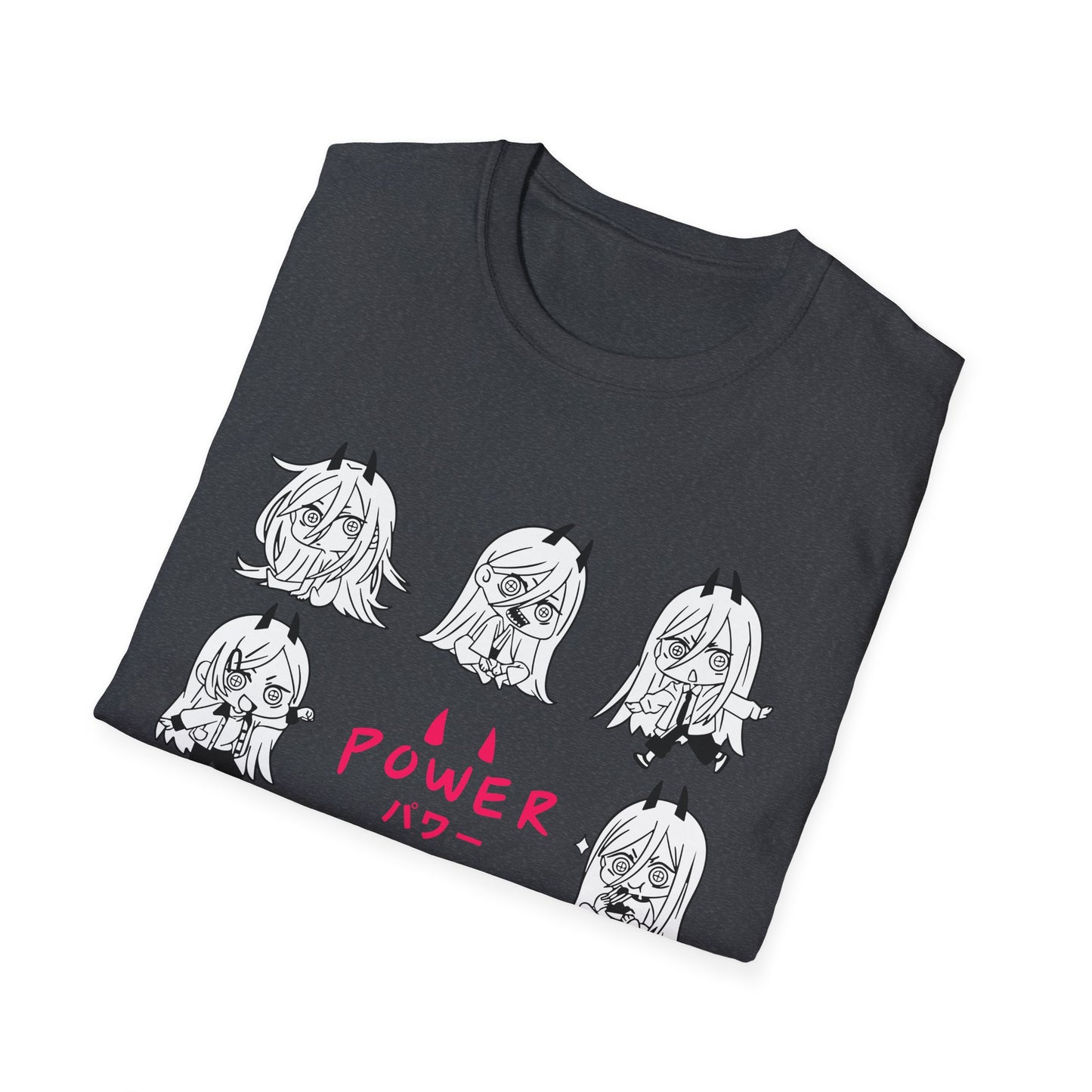 Graphic Anime T-Shirt - 'Power' Design, Unisex Tee for Anime Lovers, Gift for Birthdays & Holidays, Casual Wear, Fun Graphic Shirt