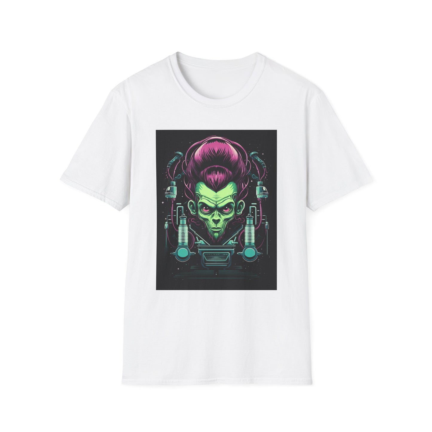 Cosmic Sci-Fi Graphic T-Shirt - Unisex Softstyle