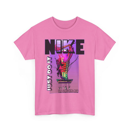 Vintage-Style Nike Unisex Heavy Cotton Tee - Just Do It Graphic Shirt