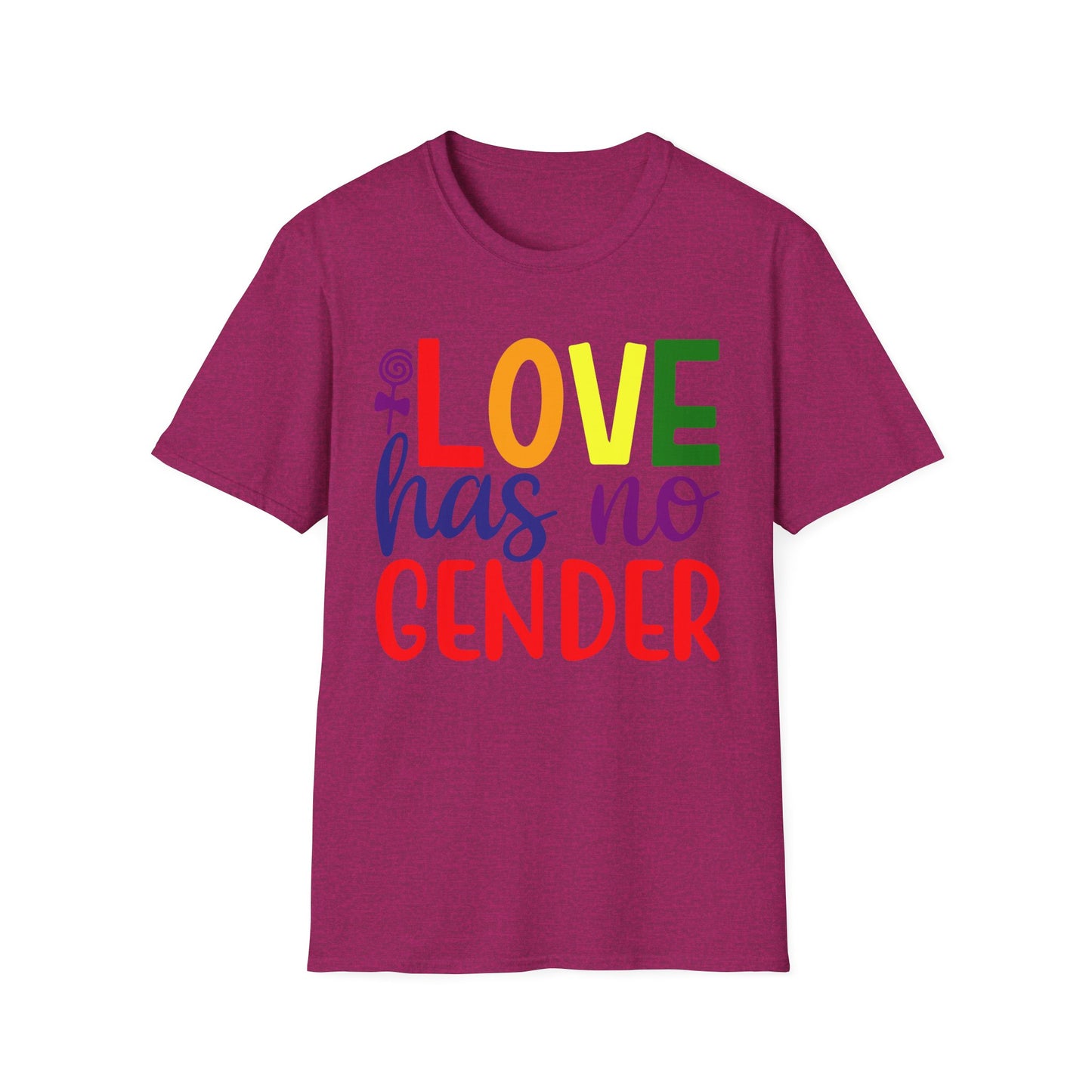 Love Has No Gender Unisex T-Shirt, LGBTQ+ Pride Tee, Comfort Fit Shirt, Gift for Allies, Inclusivity Apparel, Birthday Celebration Top