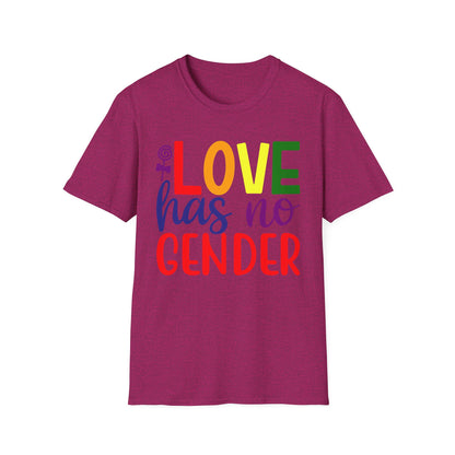 Love Has No Gender Unisex T-Shirt, LGBTQ+ Pride Tee, Comfort Fit Shirt, Gift for Allies, Inclusivity Apparel, Birthday Celebration Top