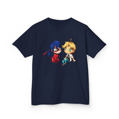 Kids Cute Chibi Characters Tee, Lightweight T-Shirt for Playtime, Gifts for Boys & Girls, Cartoon Lover Apparel, Birthday Outfit