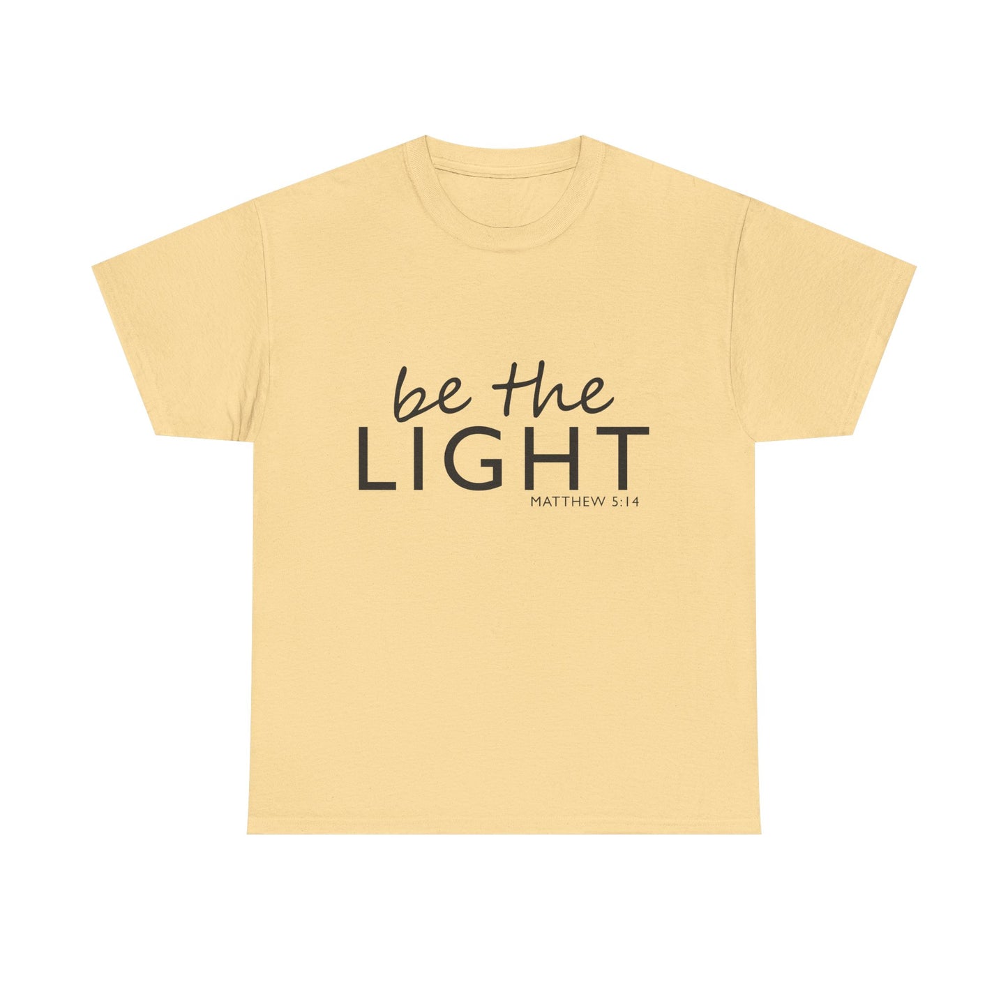 Be the Light Unisex Heavy Cotton Tee - Inspirational Faith Shirt