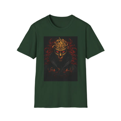 Bold Graphic Unisex Softstyle T-Shirt with Mask Design