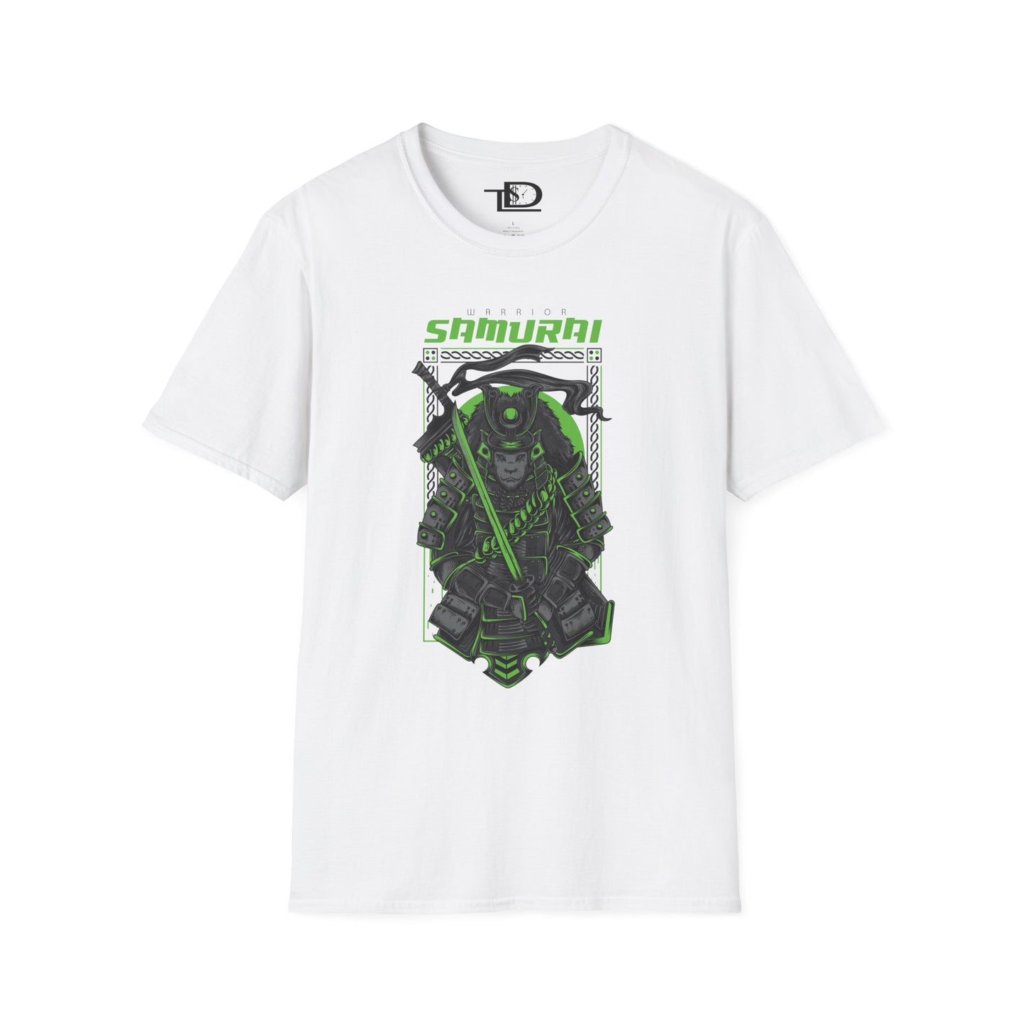 Samurai Graphic Tee, Unisex Softstyle T-Shirt, Anime Casual Wear, Gift for Gamers, Streetwear Fashion, Perfect for Conventions