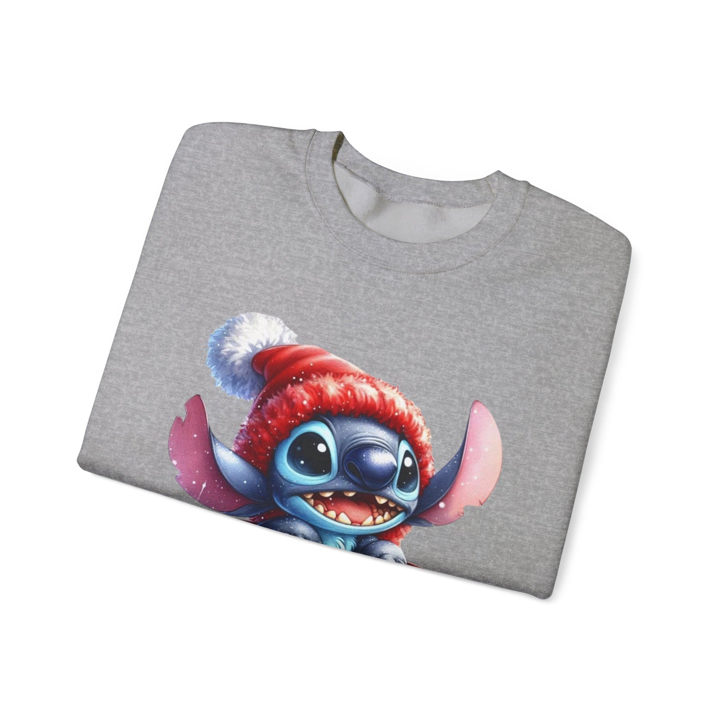 Christmas Stitch Sweatshirt – Cute Stitch in Santa Hat with Holiday Gifts