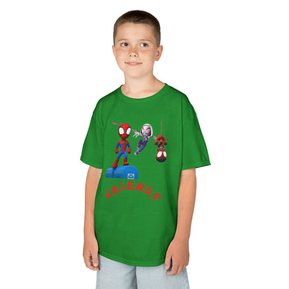Kids' Friends Spider-Man Tee - Fun & Colorful Cotton T-Shirt for Young Superheroes