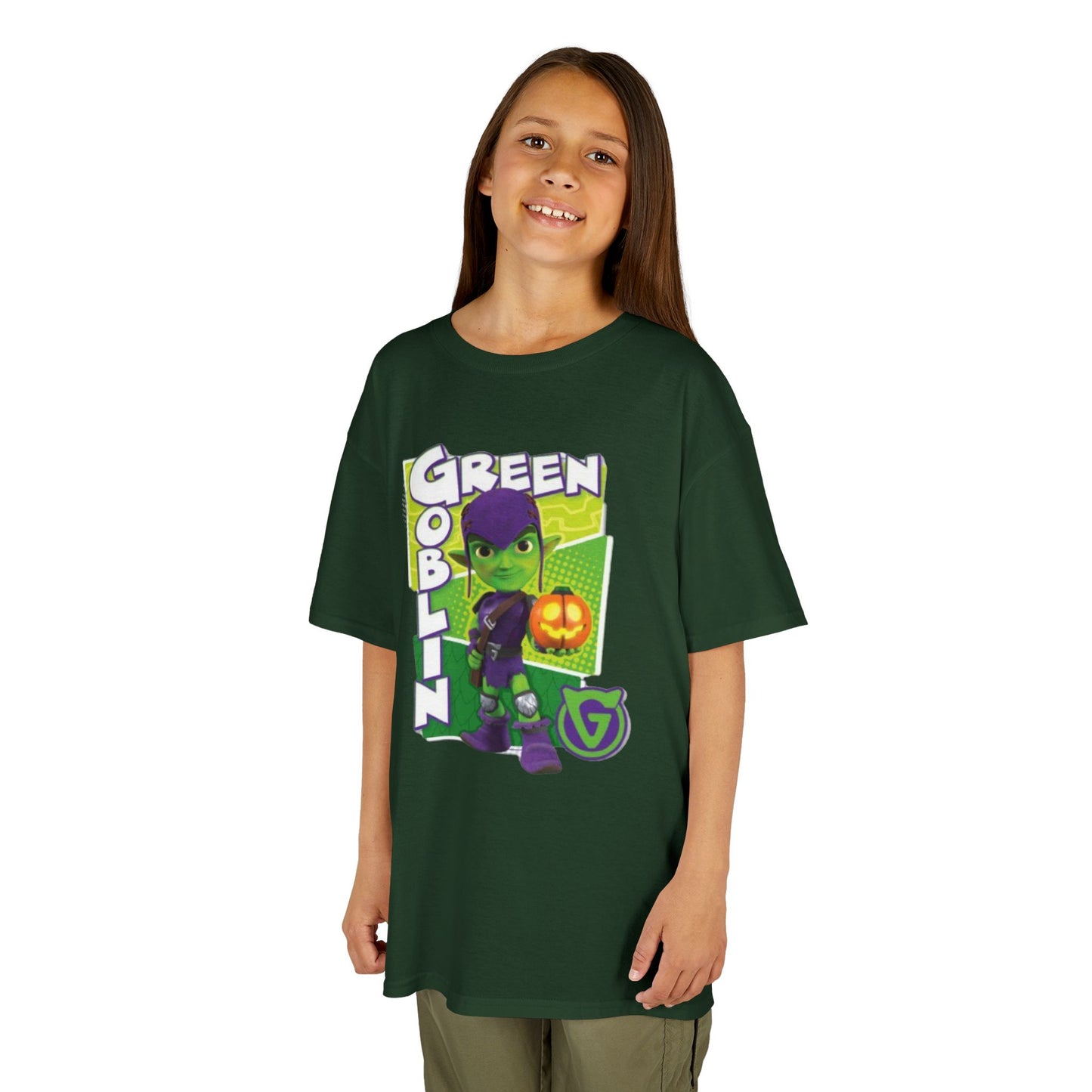Kids Green Goblin Tee - Fun Halloween T-Shirt for Kids