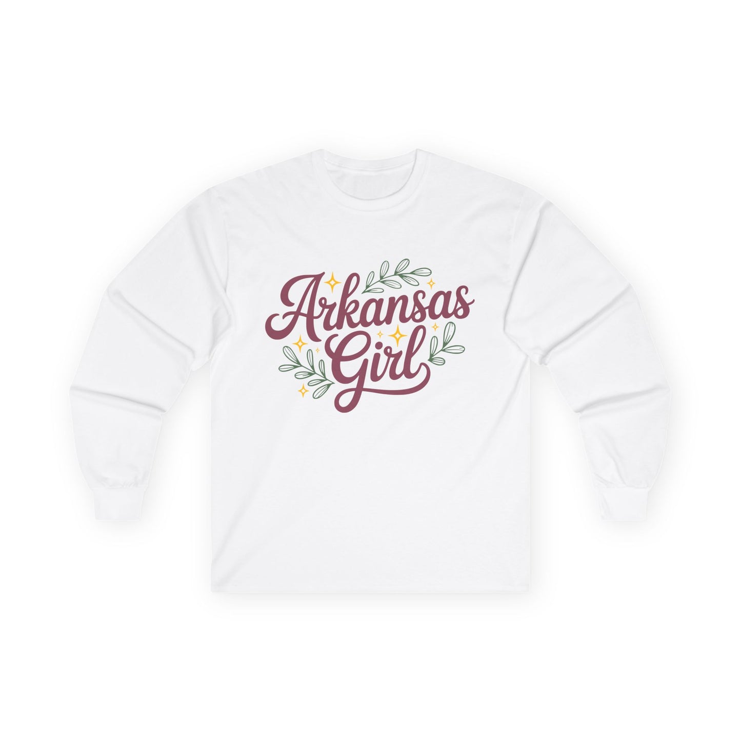 Arkansas Girl Long Sleeve Tee — Floral State Pride Shirt