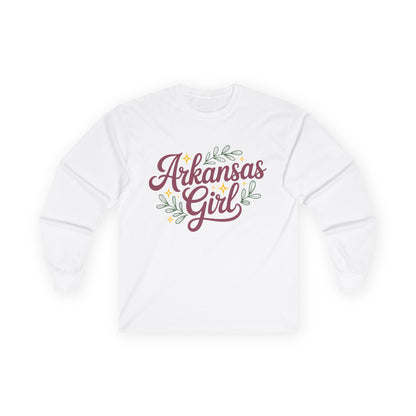 Arkansas Girl Long Sleeve Tee — Floral State Pride Shirt