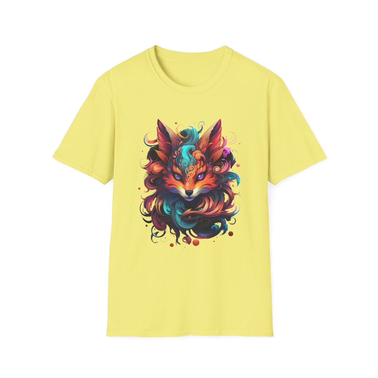 Colorful Fox Illustration Unisex T-Shirt - Vibrant Art Tee