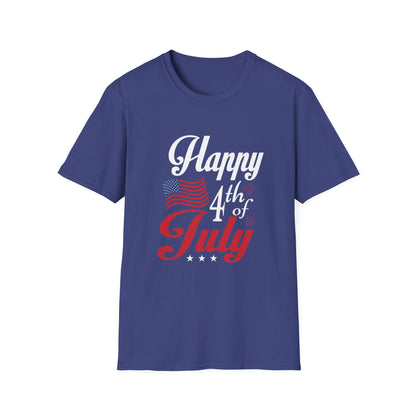 Patriotic 4th of July Unisex Softstyle T-Shirt, Independence Day Tee, Festival Shirt, Summer Celebrations, BBQ Outfit