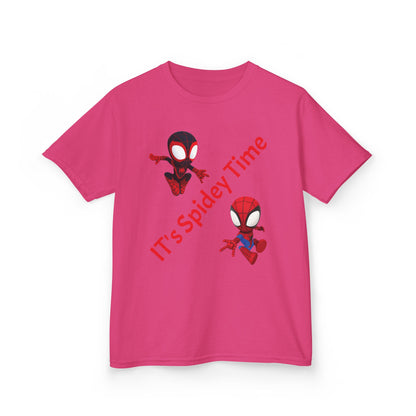 Kids Spidey Time Tee - Fun Cotton Shirt for Superhero Lovers, Birthday Gift, Marvel Fans, Casual Wear, Kids' Party