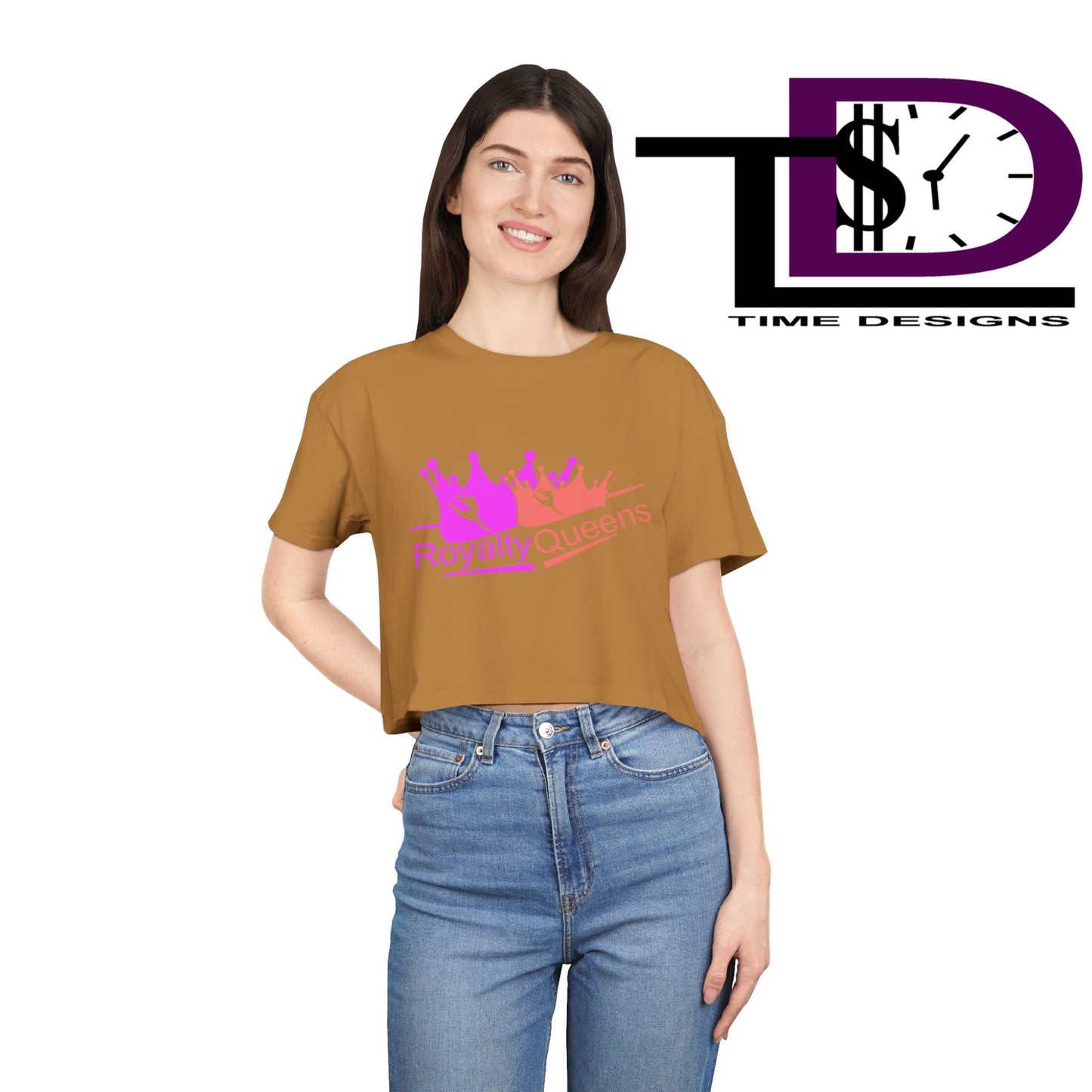 Royalty Queens Crop Tee - Stylish Women's Fashion for Birthdays, Festivals, Casual Wear, Gifts for Her, Trendy Outfit