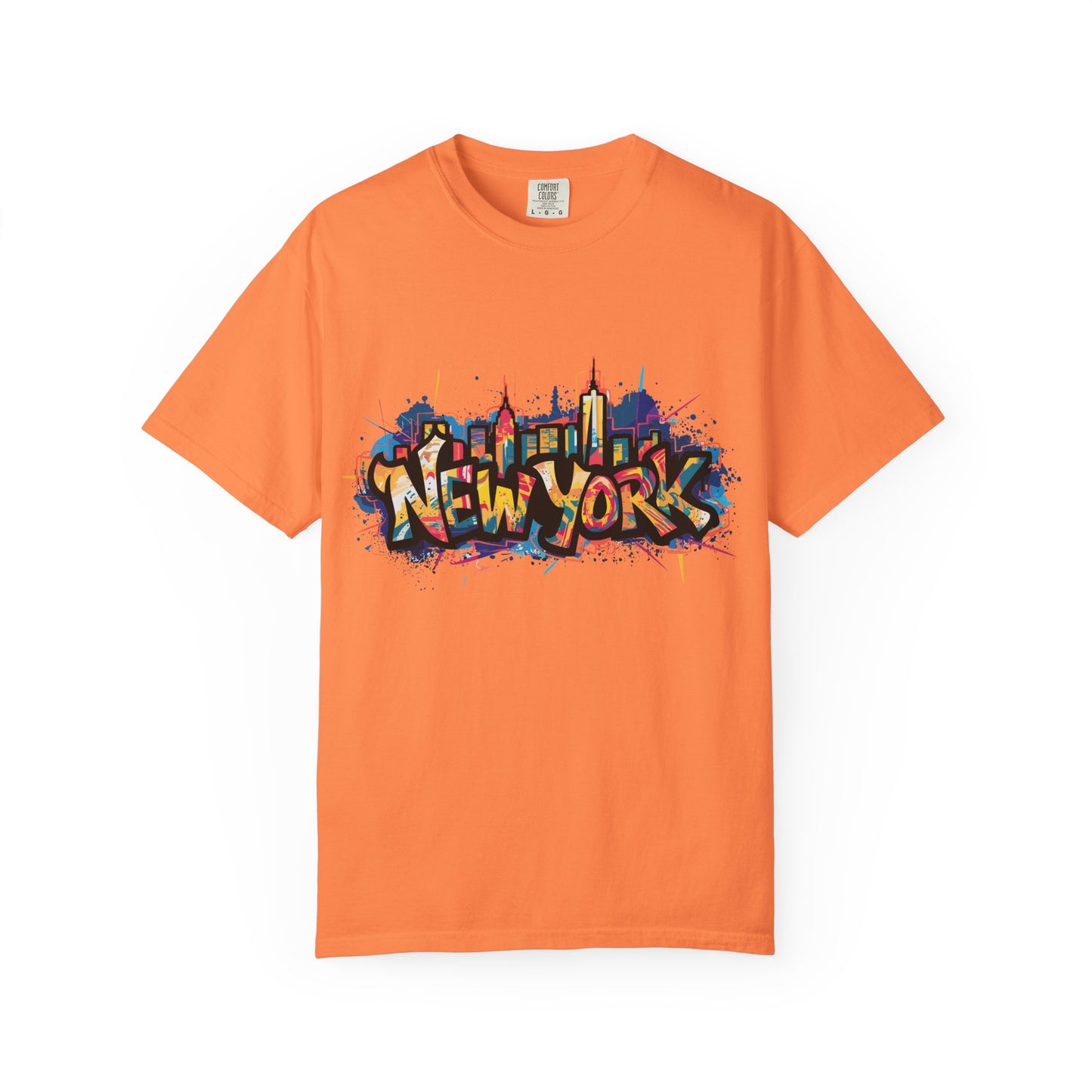 Colorful New York Graffiti T-Shirt, Streetwear Tee, City Vibe Shirt, Travel Souvenir Gift, Urban Fashion, Summer Outfit