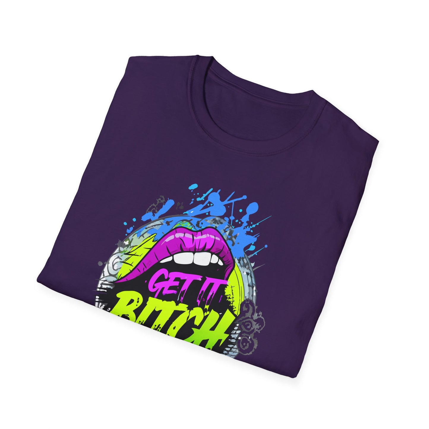 Colorful Graphic Tee for Fun Spirits | Get It Bitch Design, Unisex T-Shirt, Gift for Friends, Casual Wear, Party Shirt