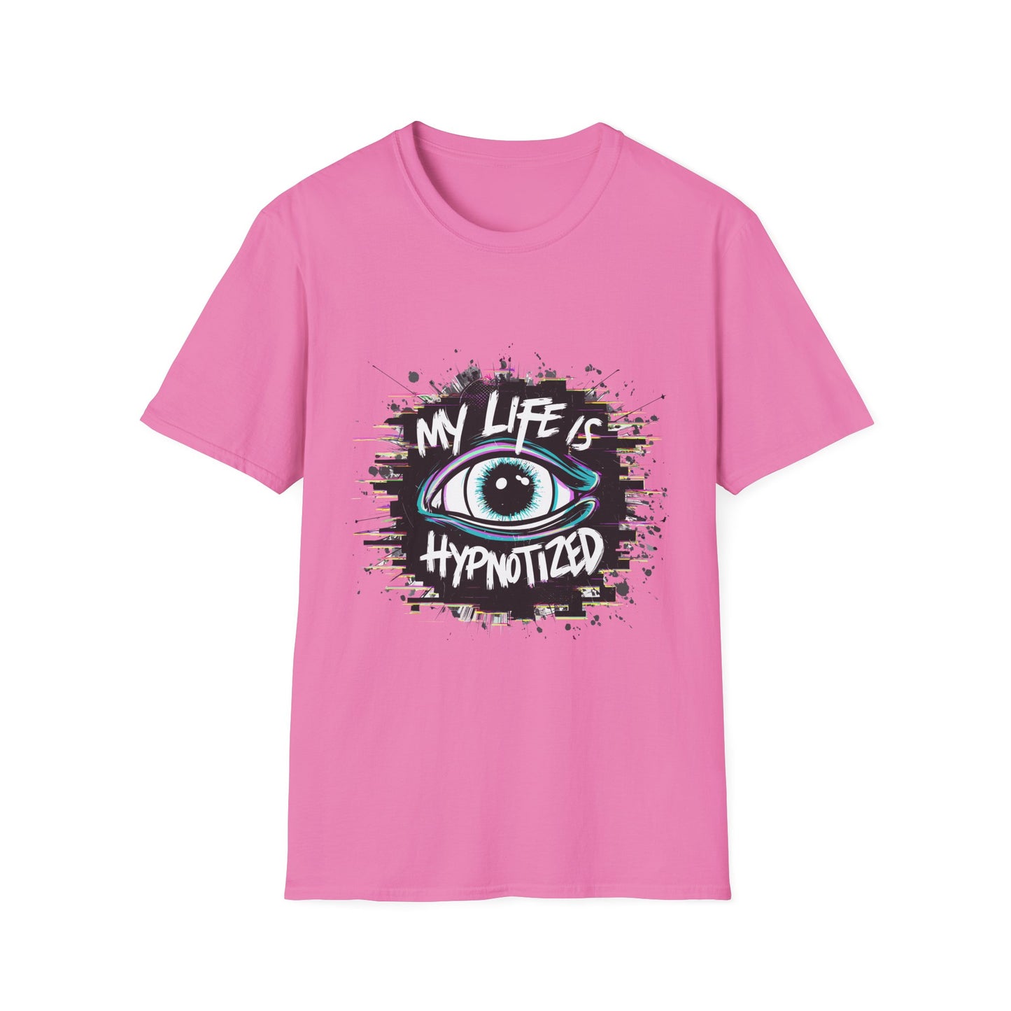 Unisex Hypnotized Eye T-Shirt, Softstyle Tee, Cool Graphic Shirt, Gift for Dreamers, Casual Wear, Trendy Fashion Tee