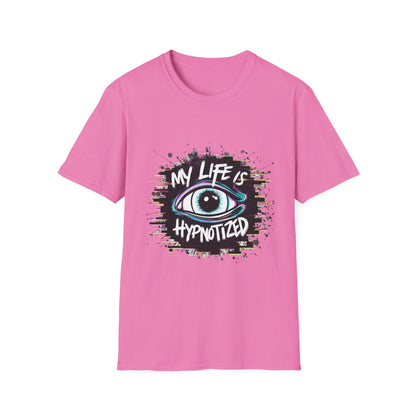 Unisex Hypnotized Eye T-Shirt, Softstyle Tee, Cool Graphic Shirt, Gift for Dreamers, Casual Wear, Trendy Fashion Tee