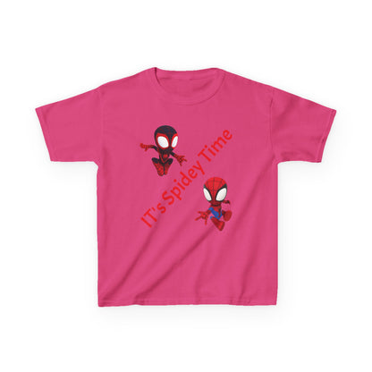 Kids Spidey Time Tee - Fun Cotton Shirt for Superhero Lovers, Birthday Gift, Marvel Fans, Casual Wear, Kids' Party
