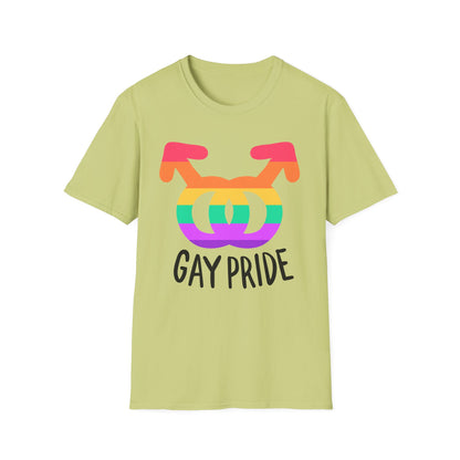 Gay Pride Unisex Softstyle T-Shirt | LGBTQ+ Pride Apparel, Festival Outfits, Gift for Allies, Rainbow Shirt