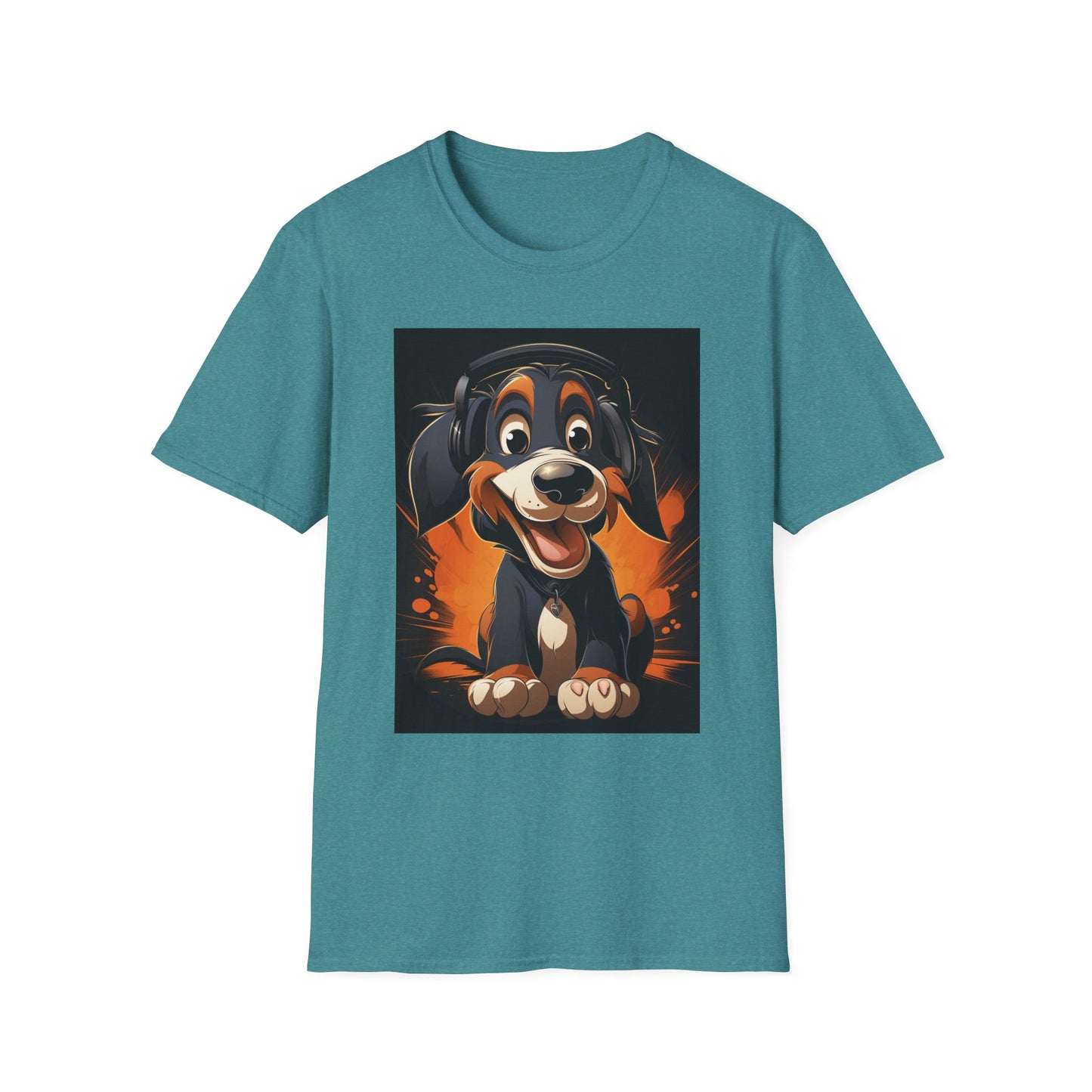 Happy Dog Graphic Unisex Softstyle T-Shirt - Perfect for Dog Lovers