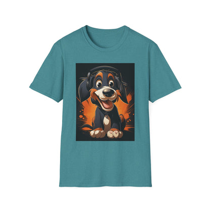 Happy Dog Graphic Unisex Softstyle T-Shirt - Perfect for Dog Lovers
