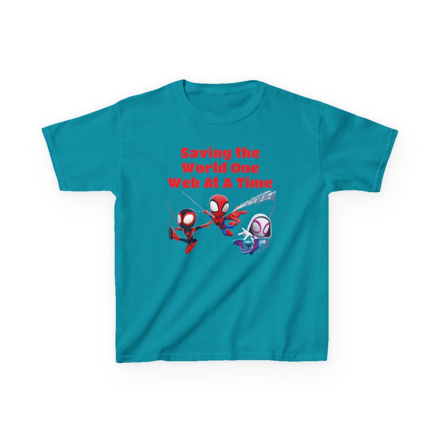 Kids Superhero Tee - Saving the World One Web At A Time