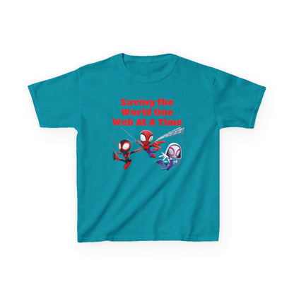 Kids Superhero Tee - Saving the World One Web At A Time