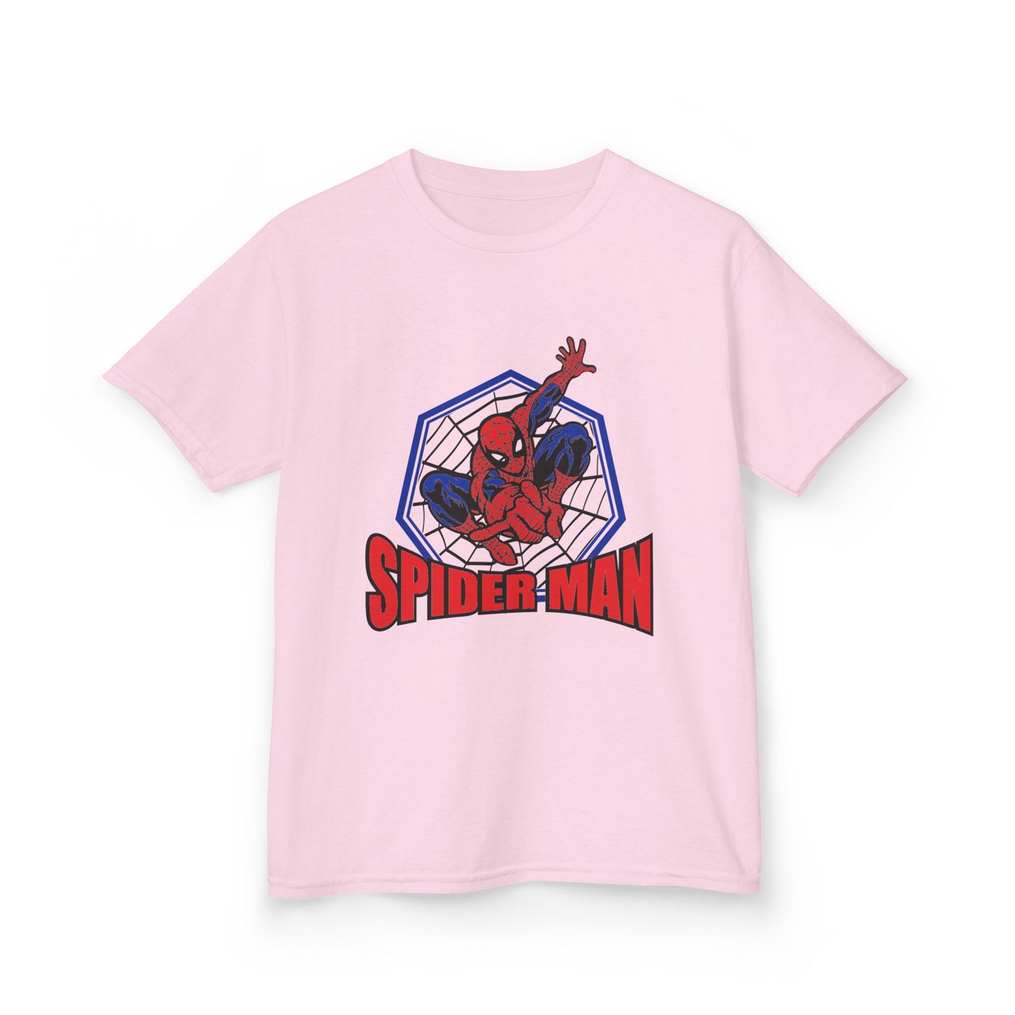 Kids Spider-Man Heavy Cotton Tee, Superhero Shirt, Marvel Tee for Boys, Birthday Gift, Comic-themed Apparel, Playwear