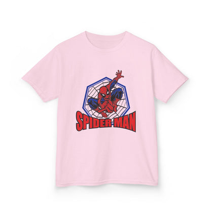 Kids Spider-Man Heavy Cotton Tee, Superhero Shirt, Marvel Tee for Boys, Birthday Gift, Comic-themed Apparel, Playwear