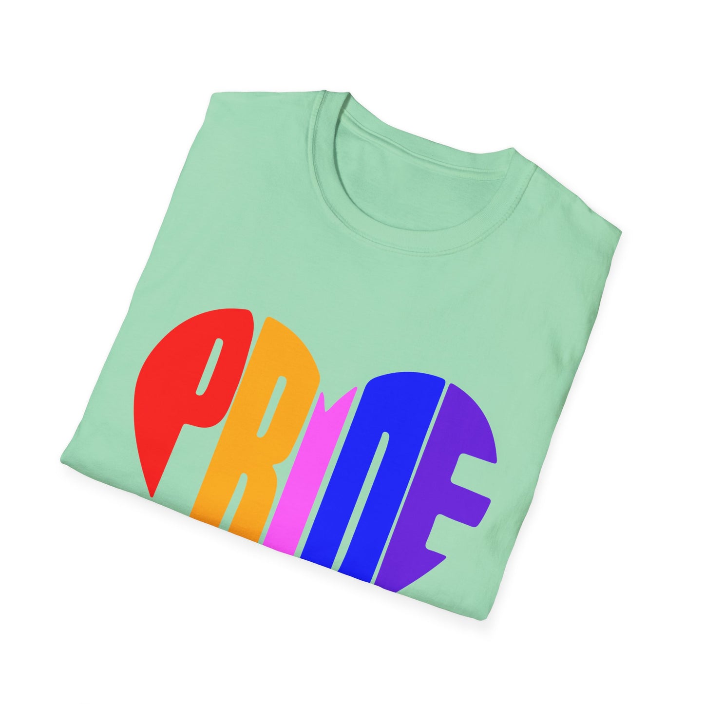 Pride Heart T-Shirt, LGBTQ Apparel, Unisex T-Shirt, Softstyle Tee, Gay Pride Shirt, Celebration Wear, Rainbow Love Tee