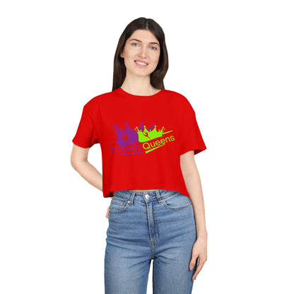 Royalty Queens Graphic Women's Crop Tee, Trendy Top, Gift for Her, Summer Outfit, Casual Wear, Birthday Gift