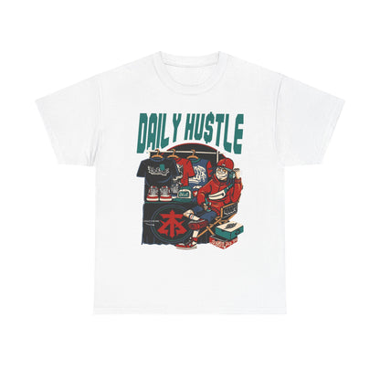 Daily Hustle Unisex Heavy Cotton Tee - Urban Streetwear for Creatives