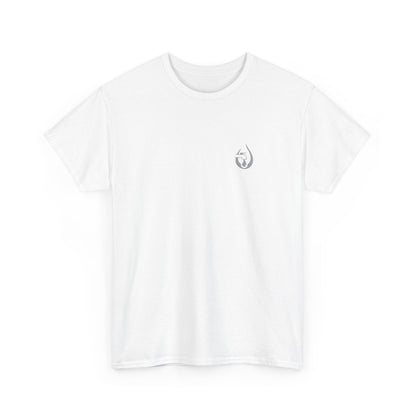 Unisex Heavy Cotton Tee - Minimalist Water Drop Design