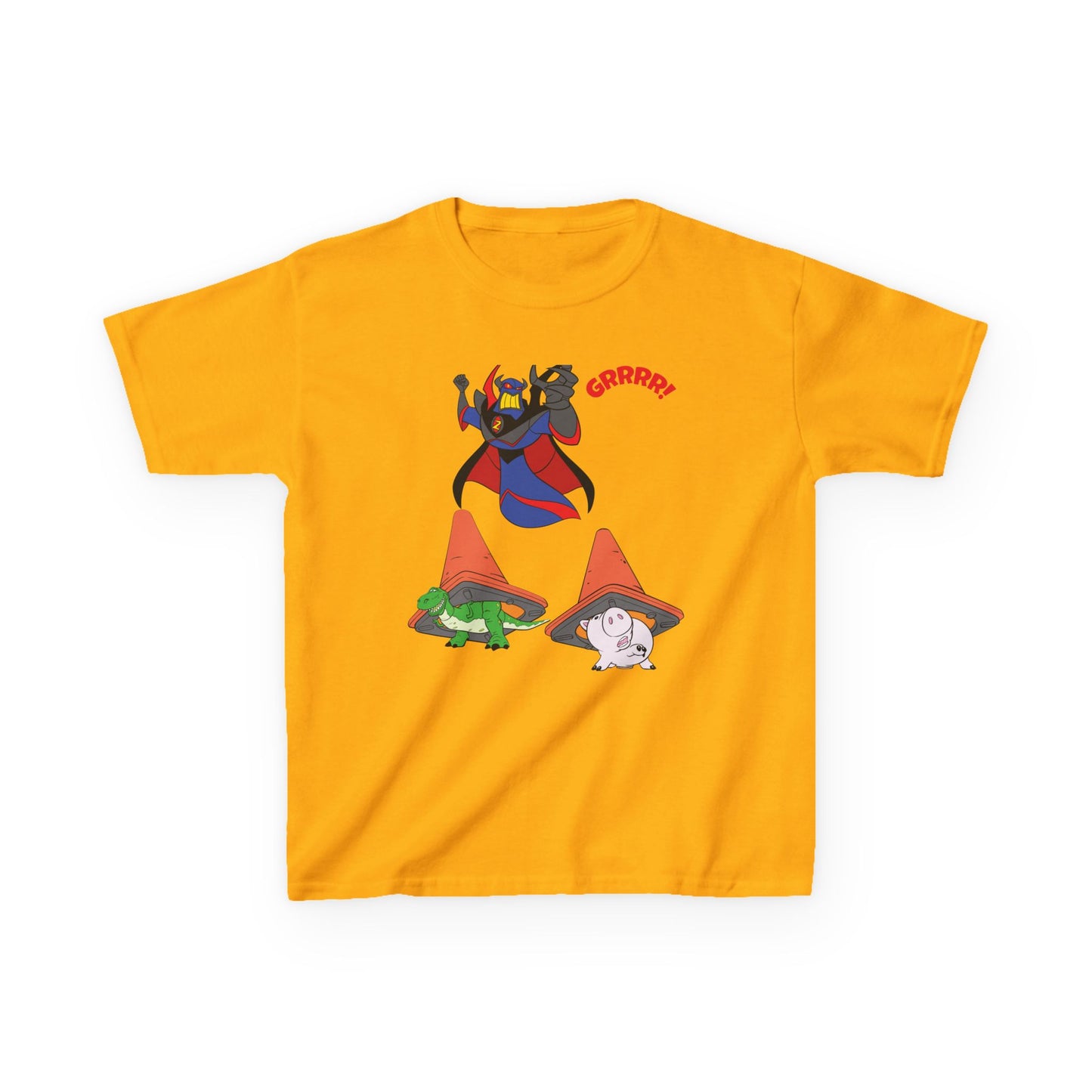 Kids Cartoon Battle Tee - Fun & Unique Grrr! Design