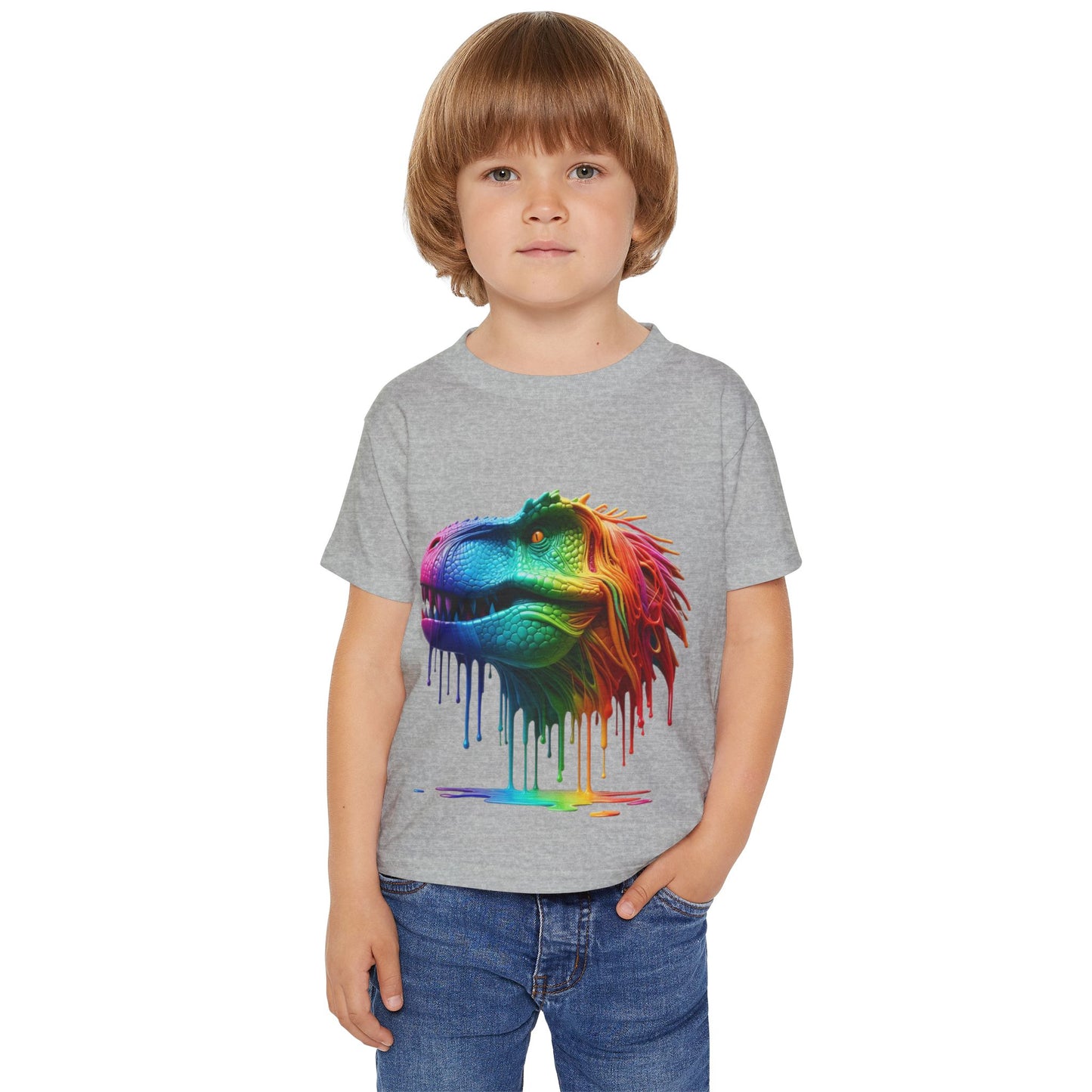 Rainbow T-Rex Toddler T-Shirt - Fun & Colorful Dino Tee for Kids
