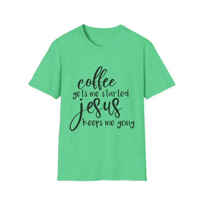 Coffee & Jesus Unisex Softstyle T-Shirt - Inspirational Christian Tee