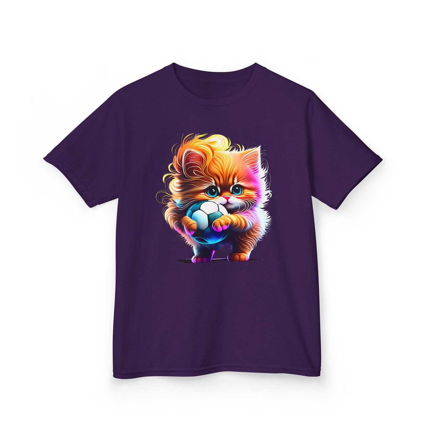 Colorful Kitten Kids Tee - Fun, Playful Cotton T-Shirt for Cat Lovers