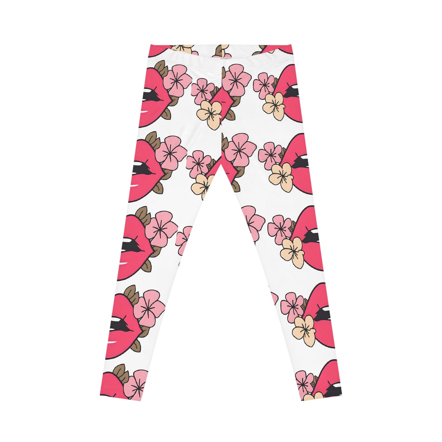 Playful Floral Leggings - Trendy, Comfortable Activewear for Women | Perfect for Yoga, Everyday Use, Spring Fashion, Gifts