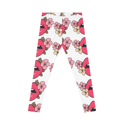 Playful Floral Leggings - Trendy, Comfortable Activewear for Women | Perfect for Yoga, Everyday Use, Spring Fashion, Gifts
